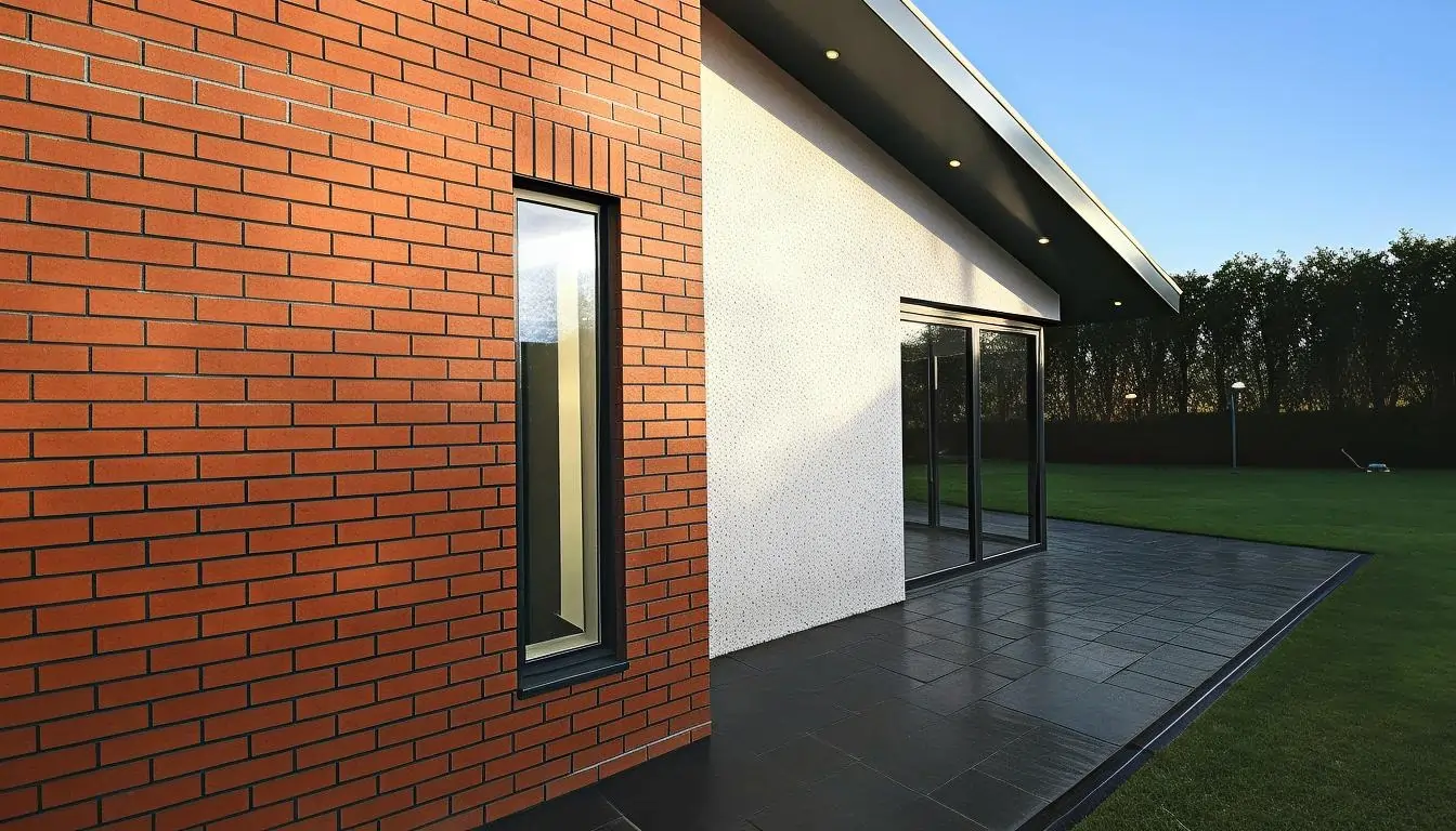 Allison Architects Cambuslang Extension red brick and white render