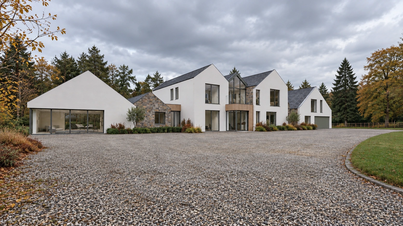 Contemporary new-build country house in the West Lothian countryside designed by Allison Architects