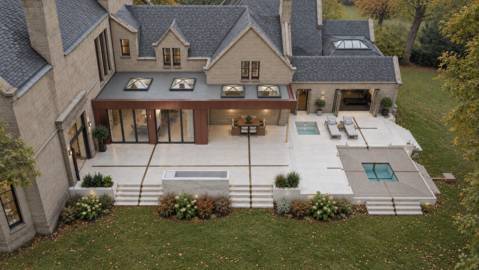 Country Mansion Extension and Landscape